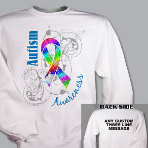 Personalized Autism Ribbon Awareness Sweatshirt